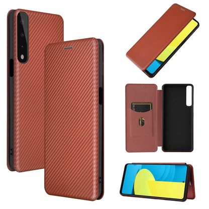 Carbon Fiber Texture Magnetic Horizontal Flip TPU + PC + PU Leather Case with Card Slot, For LG Stylo 7, For OPPO Realme V11 5G, For OPPO Reno5 Pro+, For OPPO Find X3 Neo, For Cubot C30, For OnePlus 9 Pro