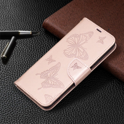 Two Butterflies Embossing  Pattern Horizontal Flip Leather Case with Holder & Card Slot & Wallet & Lanyard, For Xiaomi Redmi Note 10 4G, For Nokia 5.4