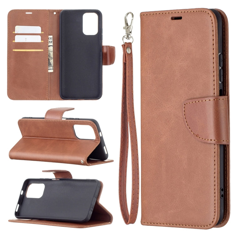 Retro Lambskin Texture Pure Color Horizontal Flip PU Leather Case with Holder & Card Slots & Wallet & Lanyard, For Xiaomi Redmi Note 10 4G