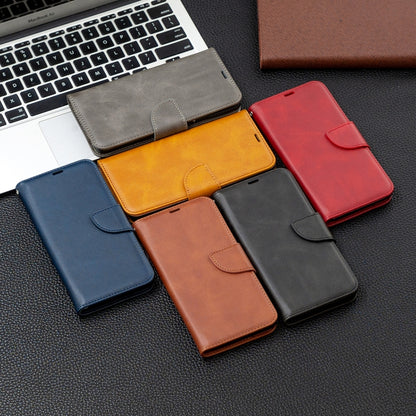 Retro Lambskin Texture Pure Color Horizontal Flip PU Leather Case with Holder & Card Slots & Wallet & Lanyard, For Xiaomi Redmi Note 10 4G
