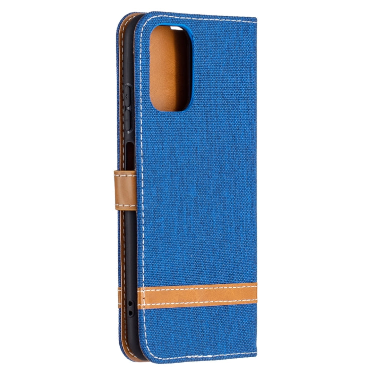 Color Matching Denim Texture Horizontal Flip Leather Case with Holder & Card Slots & Wallet & Lanyard, For Xiaomi Redmi Note 10 4G