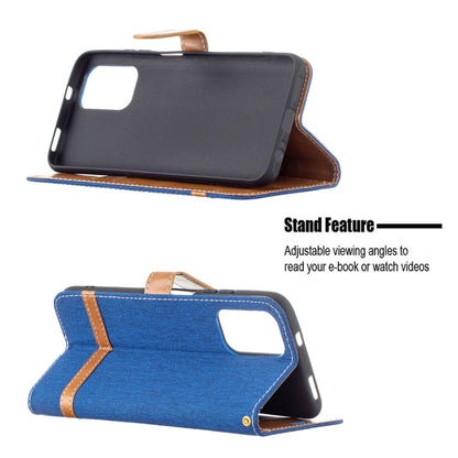 Color Matching Denim Texture Horizontal Flip Leather Case with Holder & Card Slots & Wallet & Lanyard, For Xiaomi Redmi Note 10 4G