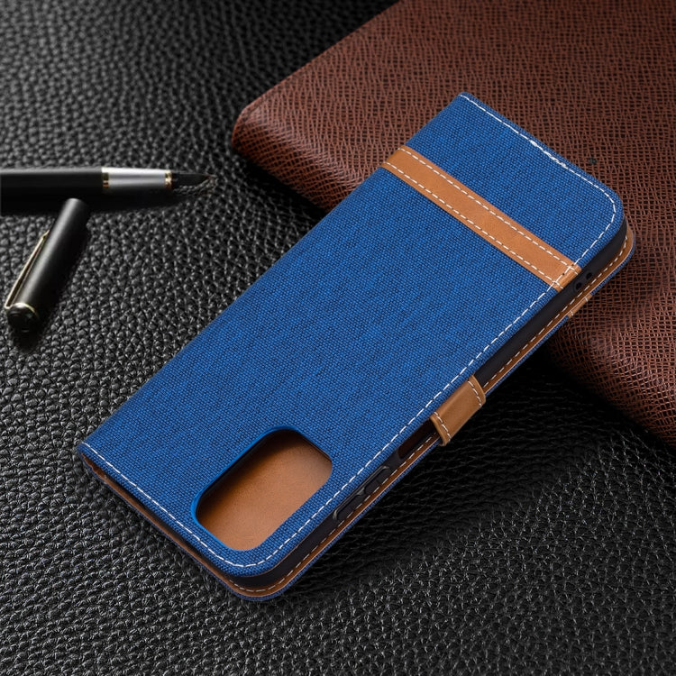 Color Matching Denim Texture Horizontal Flip Leather Case with Holder & Card Slots & Wallet & Lanyard, For Xiaomi Redmi Note 10 4G