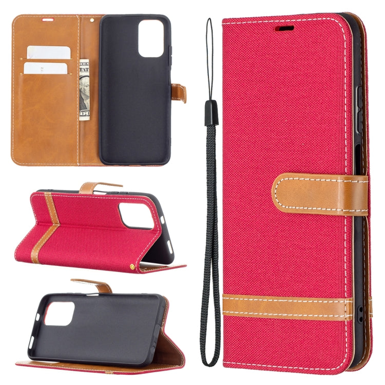 Color Matching Denim Texture Horizontal Flip Leather Case with Holder & Card Slots & Wallet & Lanyard, For Xiaomi Redmi Note 10 4G