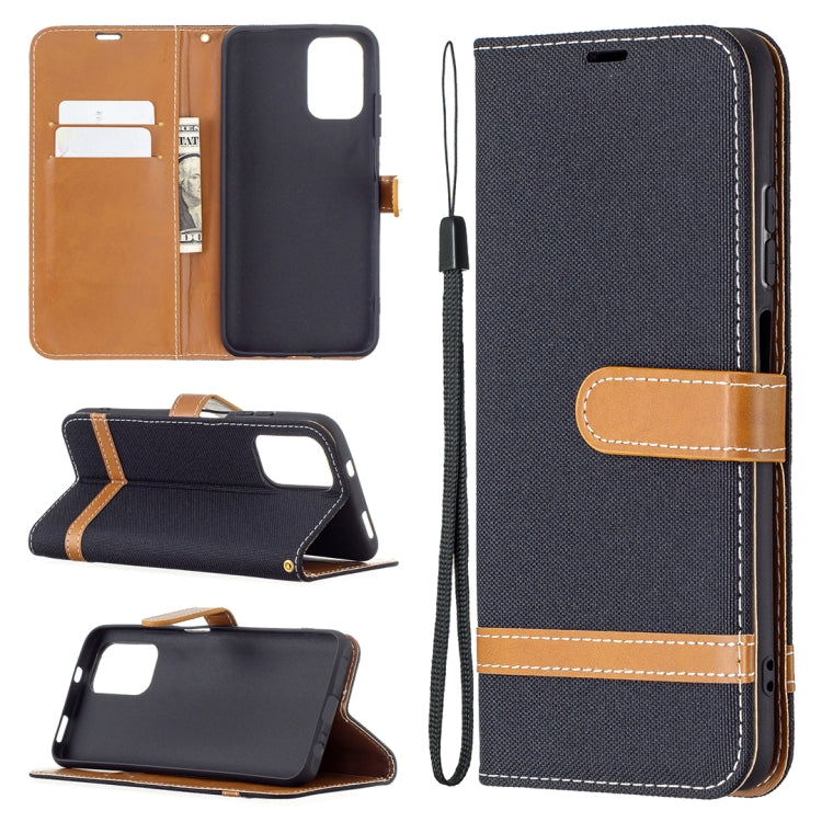 Color Matching Denim Texture Horizontal Flip Leather Case with Holder & Card Slots & Wallet & Lanyard, For Xiaomi Redmi Note 10 4G