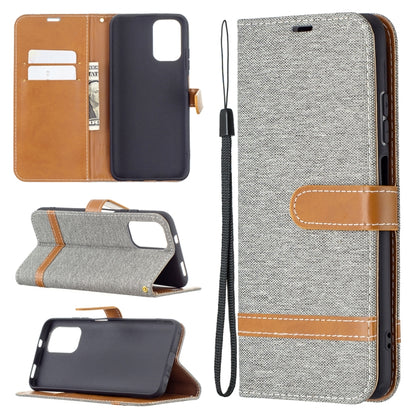 Color Matching Denim Texture Horizontal Flip Leather Case with Holder & Card Slots & Wallet & Lanyard, For Xiaomi Redmi Note 10 4G