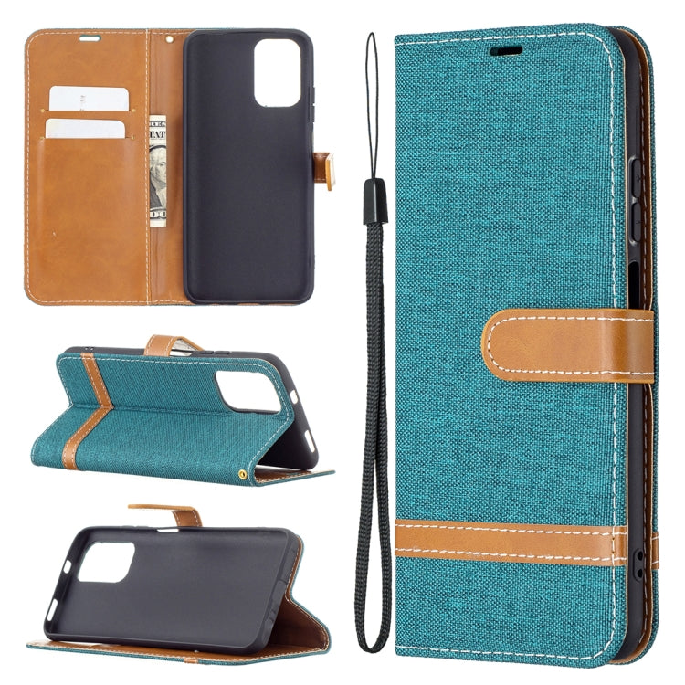 Color Matching Denim Texture Horizontal Flip Leather Case with Holder & Card Slots & Wallet & Lanyard, For Xiaomi Redmi Note 10 4G