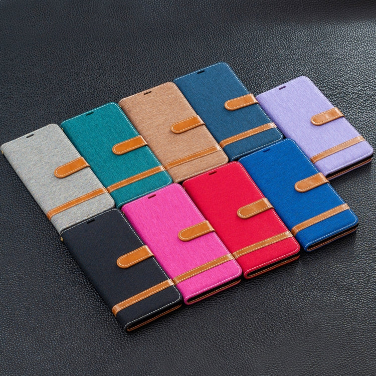 Color Matching Denim Texture Horizontal Flip Leather Case with Holder & Card Slots & Wallet & Lanyard, For Xiaomi Redmi Note 10 4G