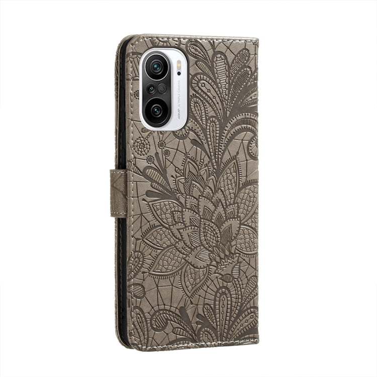 Lace Flower Embossing Pattern Horizontal Flip Leather Case with Holder & Card Slots & Wallet & Photo Frame, For Xiaomi Redmi K40, For Xiaomi Mi 11