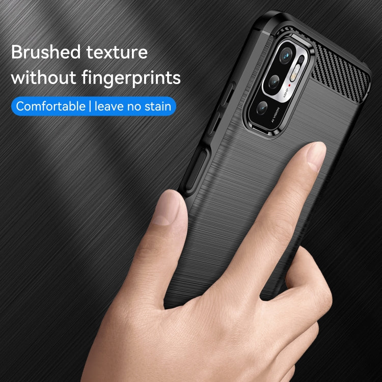 Brushed Texture Carbon Fiber TPU Case, For Xiaomi Redmi Note 10 5G, For Xiaomi Mi 11 Lite