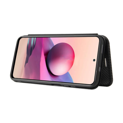 Carbon Fiber Texture Magnetic Horizontal Flip TPU + PC + PU Leather Case with Card Slot, For Xiaomi Redmi Note 10, For Xiaomi Redmi Note 10S, For Xiaomi Redmi Note 10 Pro, For Xiaomi Redmi Note 10 Pro Max