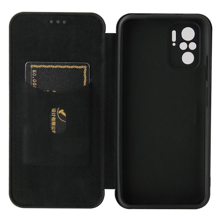 Carbon Fiber Texture Magnetic Horizontal Flip TPU + PC + PU Leather Case with Card Slot, For Xiaomi Redmi Note 10, For Xiaomi Redmi Note 10S, For Xiaomi Redmi Note 10 Pro, For Xiaomi Redmi Note 10 Pro Max