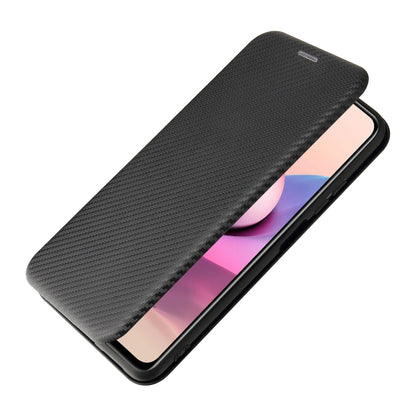 Carbon Fiber Texture Magnetic Horizontal Flip TPU + PC + PU Leather Case with Card Slot, For Xiaomi Redmi Note 10, For Xiaomi Redmi Note 10S, For Xiaomi Redmi Note 10 Pro, For Xiaomi Redmi Note 10 Pro Max