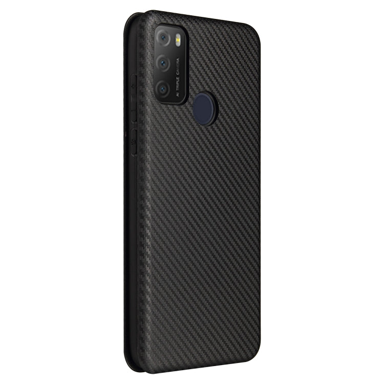 Carbon Fiber Texture Magnetic Horizontal Flip TPU + PC + PU Leather Case with Card Slot, For alcatel 1S (2021), For Huawei P50 Pro