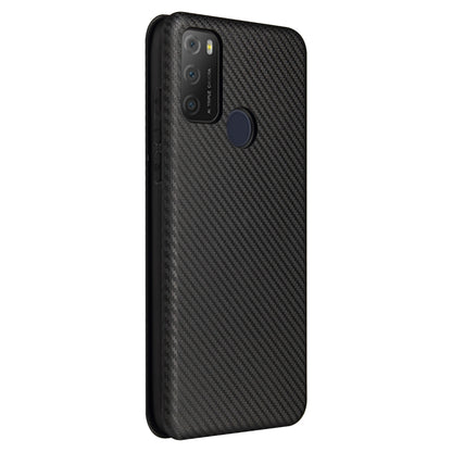 Carbon Fiber Texture Magnetic Horizontal Flip TPU + PC + PU Leather Case with Card Slot, For alcatel 1S (2021), For Huawei P50 Pro