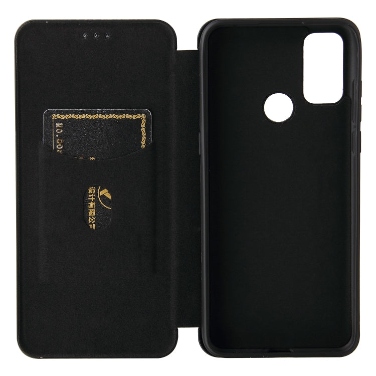 Carbon Fiber Texture Magnetic Horizontal Flip TPU + PC + PU Leather Case with Card Slot, For alcatel 1S (2021), For Huawei P50 Pro