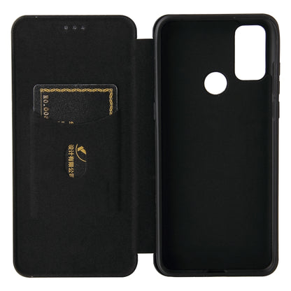 Carbon Fiber Texture Magnetic Horizontal Flip TPU + PC + PU Leather Case with Card Slot, For alcatel 1S (2021), For Huawei P50 Pro