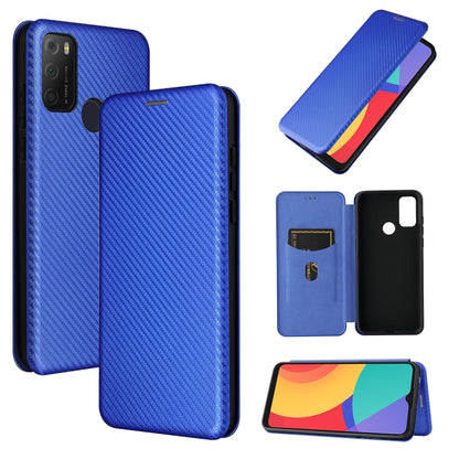 Carbon Fiber Texture Magnetic Horizontal Flip TPU + PC + PU Leather Case with Card Slot, For alcatel 1S (2021), For Huawei P50 Pro
