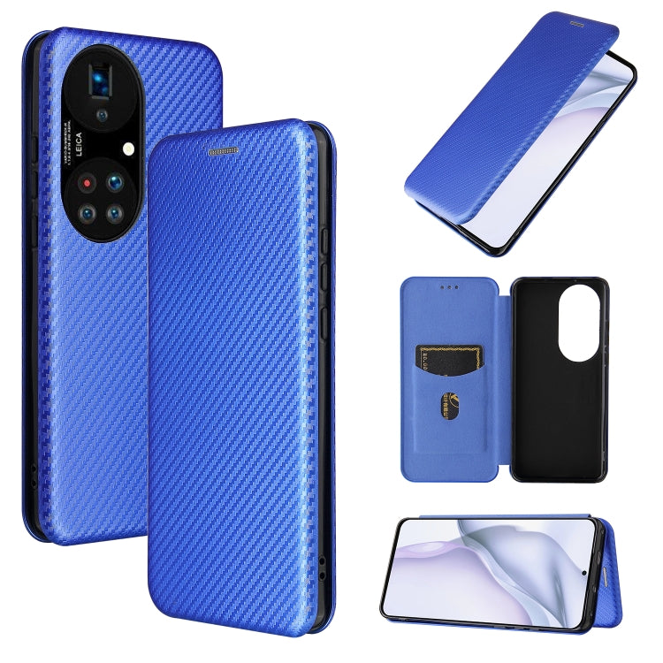 Carbon Fiber Texture Magnetic Horizontal Flip TPU + PC + PU Leather Case with Card Slot, For alcatel 1S (2021), For Huawei P50 Pro