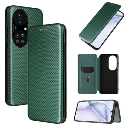 Carbon Fiber Texture Magnetic Horizontal Flip TPU + PC + PU Leather Case with Card Slot, For alcatel 1S (2021), For Huawei P50 Pro