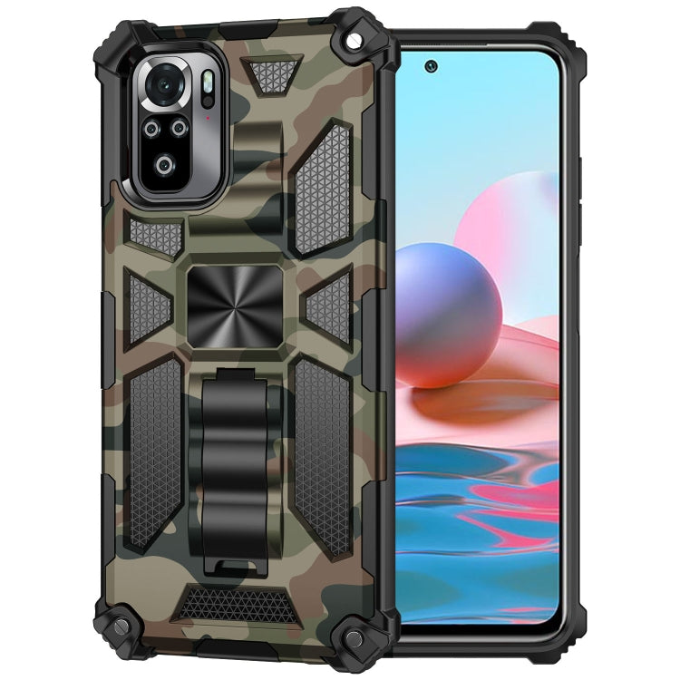 Camouflage Armor Shockproof TPU + PC Magnetic Protective Case with Holder, For OnePlus 9, For Xiaomi Redmi Note 10, For Xiaomi Redmi Note 10 Pro