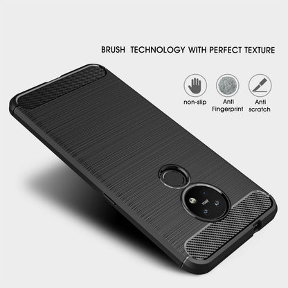 Brushed Texture Carbon Fiber TPU Protective Case, For Xiaomi Mi 9 Pro 5G, For Vivo V17 Pro, For Nokia 7.2 & 6.2
