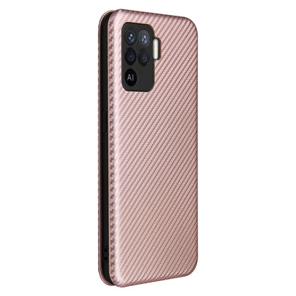 Carbon Fiber Texture Magnetic Horizontal Flip TPU + PC + PU Leather Case with Card Slot, For OPPO A94 4G / F19 Pro / Reno5 F, For ZTE nubia Red Magic 6 / 6 Pro, For OPPO Realme GT 5G, For Oukitel C22