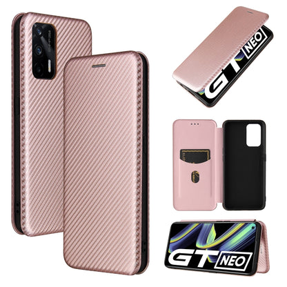 Carbon Fiber Texture Magnetic Horizontal Flip TPU + PC + PU Leather Case with Card Slot, For OPPO A94 4G / F19 Pro / Reno5 F, For ZTE nubia Red Magic 6 / 6 Pro, For OPPO Realme GT 5G, For Oukitel C22