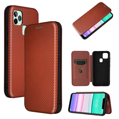 Carbon Fiber Texture Magnetic Horizontal Flip TPU + PC + PU Leather Case with Card Slot, For OPPO A94 4G / F19 Pro / Reno5 F, For ZTE nubia Red Magic 6 / 6 Pro, For OPPO Realme GT 5G, For Oukitel C22