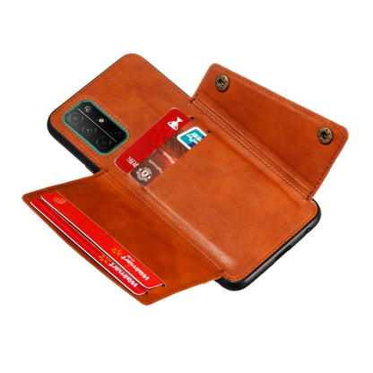 Double Buckle PU + TPU Shockproof Magnetic Protective Case with Card Slots & Holder, For OPPO A93 5G, For OPPO Realme V11 5G, For vivo Y20, For Huawei Nova 8 Pro 5G, For Samsung Galaxy F62, For Samsung Galaxy A32 5G