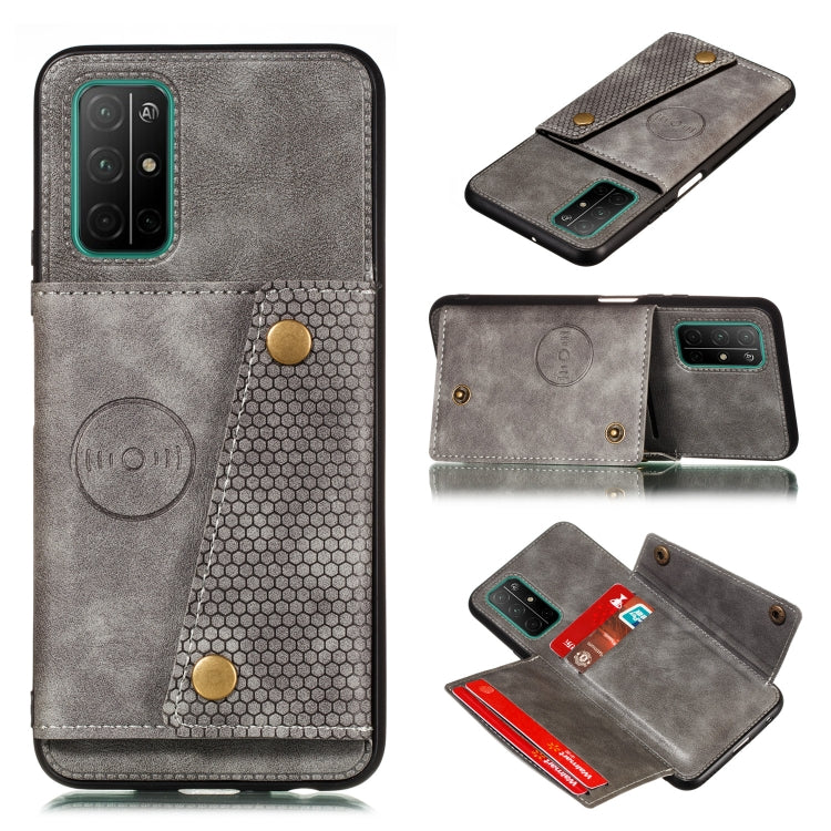 Double Buckle PU + TPU Shockproof Magnetic Protective Case with Card Slots & Holder, For OPPO A93 5G, For OPPO Realme V11 5G, For vivo Y20, For Huawei Nova 8 Pro 5G, For Samsung Galaxy F62, For Samsung Galaxy A32 5G