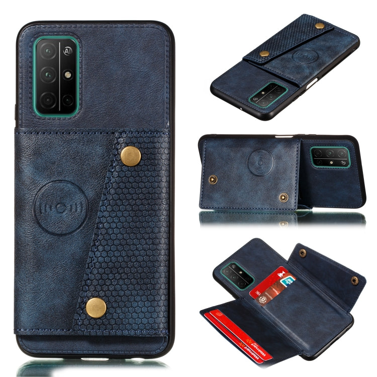 Double Buckle PU + TPU Shockproof Magnetic Protective Case with Card Slots & Holder, For OPPO A93 5G, For OPPO Realme V11 5G, For vivo Y20, For Huawei Nova 8 Pro 5G, For Samsung Galaxy F62, For Samsung Galaxy A32 5G