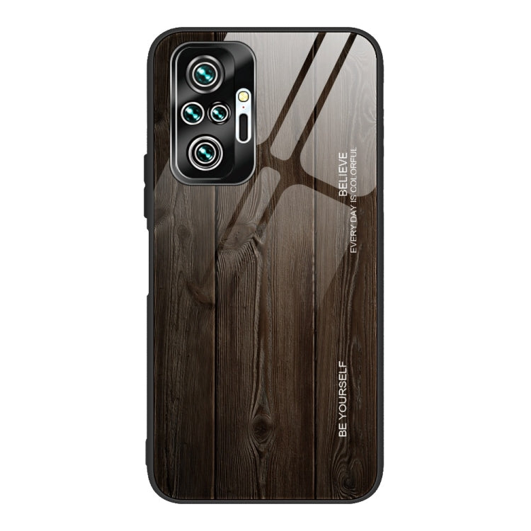 Wood Grain Tempered Glass + TPU Shockproof Case, For Xiaomi Redmi 9A, For Xiaomi Redmi Note 9S, For Xiaomi Redmi Note 10 Pro / Pro Max