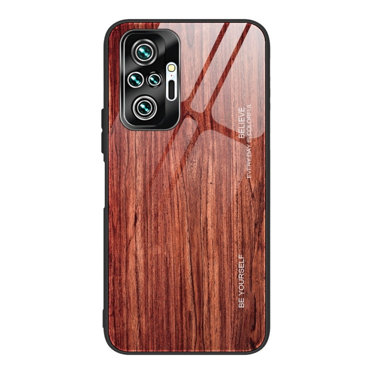Wood Grain Tempered Glass + TPU Shockproof Case, For Xiaomi Redmi 9A, For Xiaomi Redmi Note 9S, For Xiaomi Redmi Note 10 Pro / Pro Max