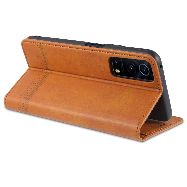 AZNS Magnetic Calf Texture Horizontal Flip Leather Case with Card Slots & Holder & Wallet, For vivo Y72 5G, For vivo iQOO Z3