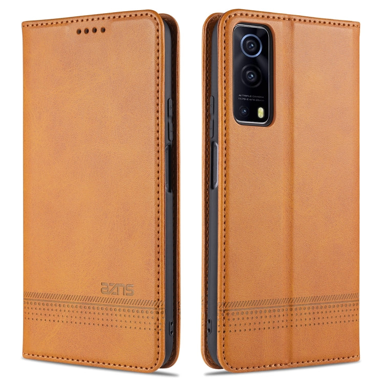 AZNS Magnetic Calf Texture Horizontal Flip Leather Case with Card Slots & Holder & Wallet, For vivo Y72 5G, For vivo iQOO Z3