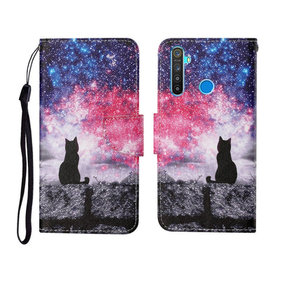 Painted Pattern Horizontal Flip Leathe Case, For OPPO Realme 5