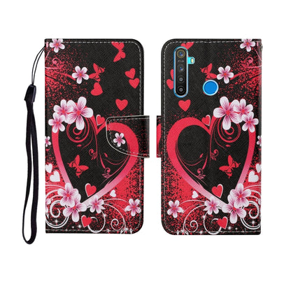 Painted Pattern Horizontal Flip Leathe Case, For OPPO Realme 5