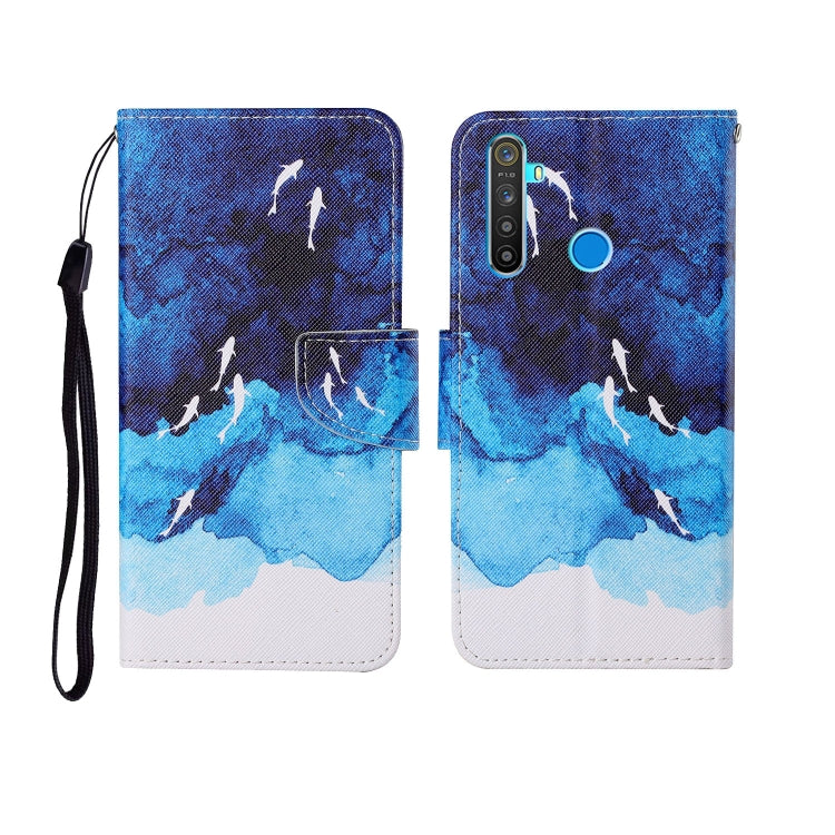 Painted Pattern Horizontal Flip Leathe Case, For OPPO Realme 5