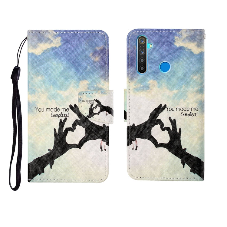 Painted Pattern Horizontal Flip Leathe Case, For OPPO Realme 5