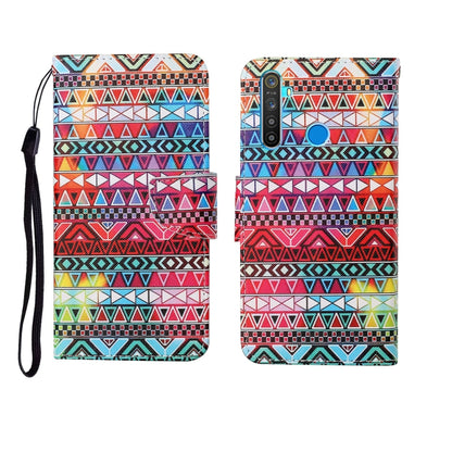 Painted Pattern Horizontal Flip Leathe Case, For OPPO Realme 5