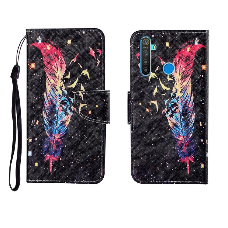 Painted Pattern Horizontal Flip Leathe Case, For OPPO Realme 5