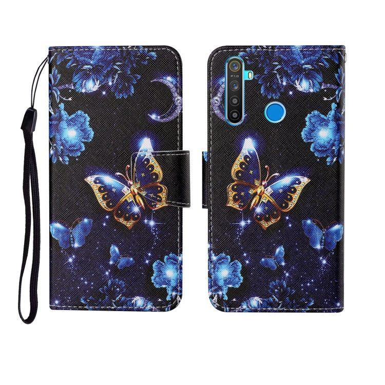 Painted Pattern Horizontal Flip Leathe Case, For OPPO Realme 5 Pro