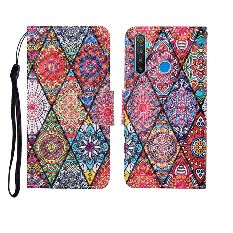 Painted Pattern Horizontal Flip Leathe Case, For OPPO Realme 5 Pro