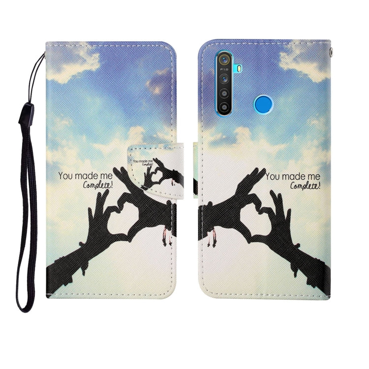 Painted Pattern Horizontal Flip Leathe Case, For OPPO Realme 5 Pro