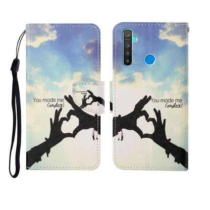 Painted Pattern Horizontal Flip Leathe Case, For OPPO Realme 5 Pro
