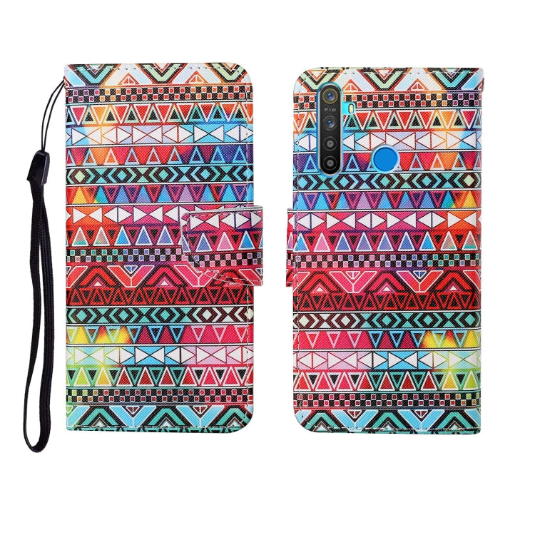 Painted Pattern Horizontal Flip Leathe Case, For OPPO Realme 5 Pro