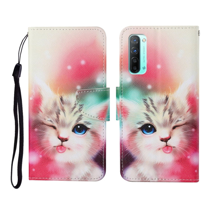 Painted Pattern Horizontal Flip Leathe Case, For OPPO Reno3
