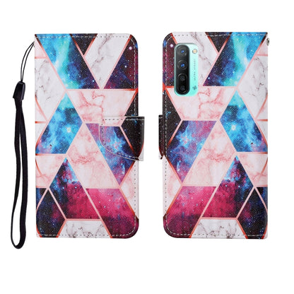 Painted Pattern Horizontal Flip Leathe Case, For OPPO Reno3