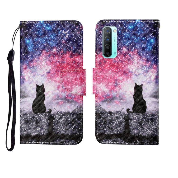 Painted Pattern Horizontal Flip Leathe Case, For OPPO Reno3